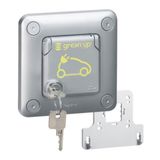 Legrand 077898 IP55 IK10 inbouwstopcontact met vergrendelde klep Green'up Access voor elektrisch voertuig, modi 1 of 2, 16 A, 230 V