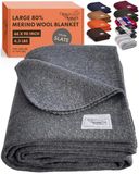 Woolly Mammoth Woolen Co. Extra grote kampdeken van merinowol