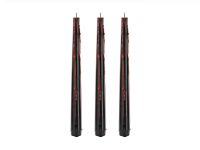 PartyDeco SWIE2 kaars Cylinder Zwart, Rood 3 stuk(s)