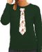 Bellatio Decorations Kersttrui/kerst sweater gingerbread zuurstok - groen - dames M