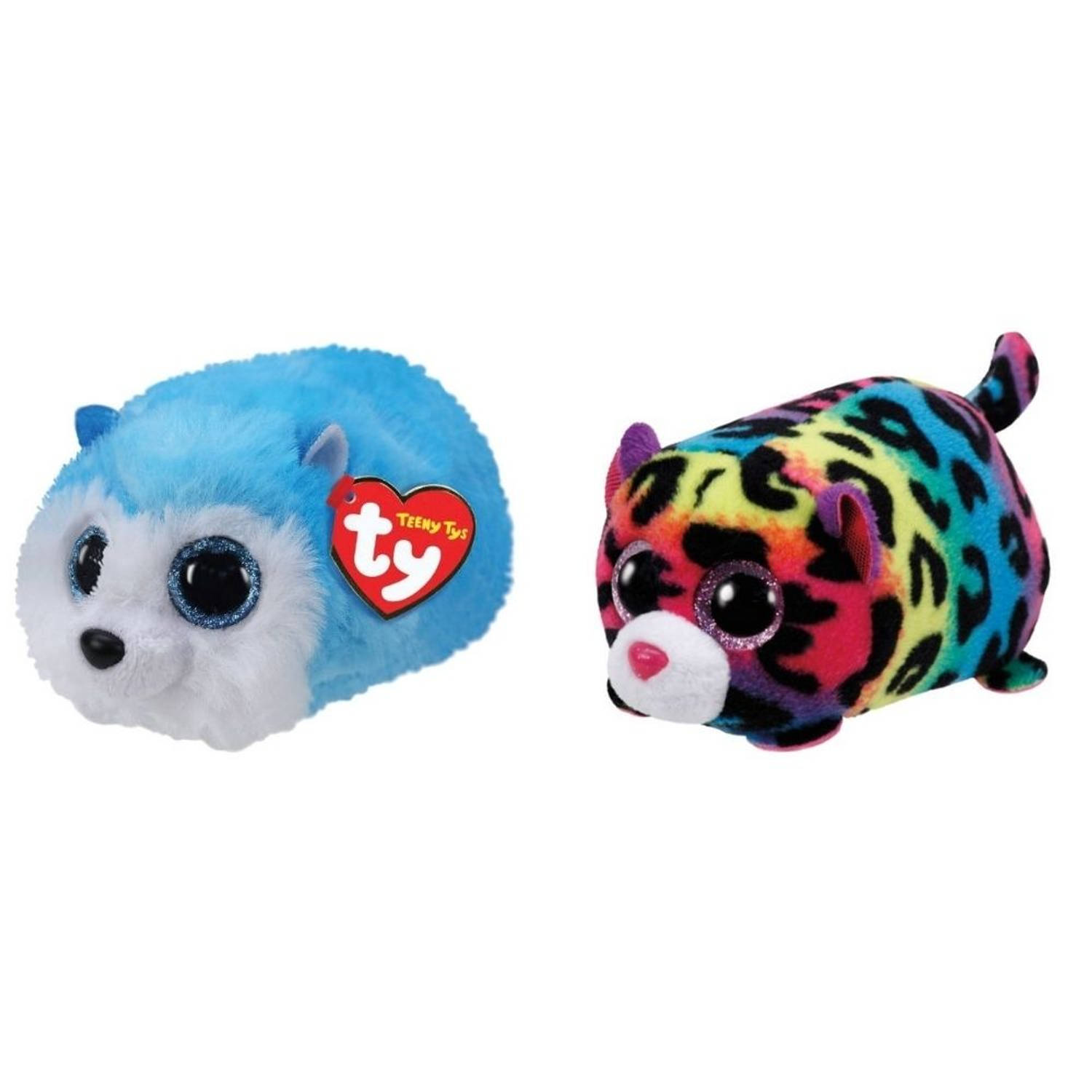 TY - Knuffel - Teeny s - Slush Husky & Jelly Leopard