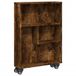 vidaXL Opbergtrolley smal 48x13x68 cm bewerkt hout gerookt eikenkleur