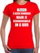 Bellatio Decorations Rood fout Kerstshirt / t-shirt - Kerst is 3 keer knikken naar schoonfamilie - dames - Kerstkleding / Christmas outfit L