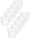 Garronda Plantenpot Bloempot - Kunststof - Rond - 10 Stuks - Transparant