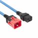 ACT Netsnoer C19 IEC Lock - C20 IEC Lock Dual Locking blauw 1 m
