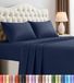Utopia Bedding 4-delige microvezel lakenset (marineblauw, queen)