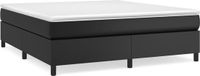 vidaXL Boxspring bed kunstleer zwart 160x200 cm