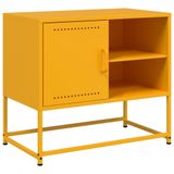 vidaXL TV meubel & entertainment center 68x39x60,5 cm staal mosterdgeel