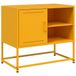 vidaXL TV meubel & entertainment center 68x39x60,5 cm staal mosterdgeel