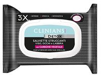 CLINIANS Detox Cleaning Wipes with Charcoal 25 Wipes