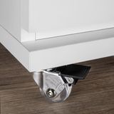 Emuca Transparant Slip 3 Wielset Met Montageplaat Zilver 35 mm