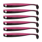 Zanderbait 6 stuks kunstaas 12 cm zwart Pinki kunstaas kunstaas snoekbaars kunstaas softbait rubberen vis