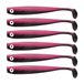 Zanderbait 6 stuks kunstaas 12 cm zwart Pinki kunstaas kunstaas snoekbaars kunstaas softbait rubberen vis