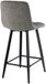 CALICOSY - Set de 2 tabourets rembourrés en tissu chiné H94 cm - Marron