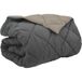 Duvet d'hiver gris clair et anthracite 220 x 260 cm microfibre