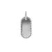 Lucardi Dames Stainless steel bedel ovale bol - Hanger - Staal - Zilverkleurig