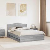 Maison Exclusive - Lit exclusif - Structure de lit Sonoma gris, dimensions 160 x 200 cm, en bois d'ingénierie