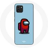 Maniacase Hoesje voor Samsung Galaxy A03 Among Us videospel Blauwe achtergrond