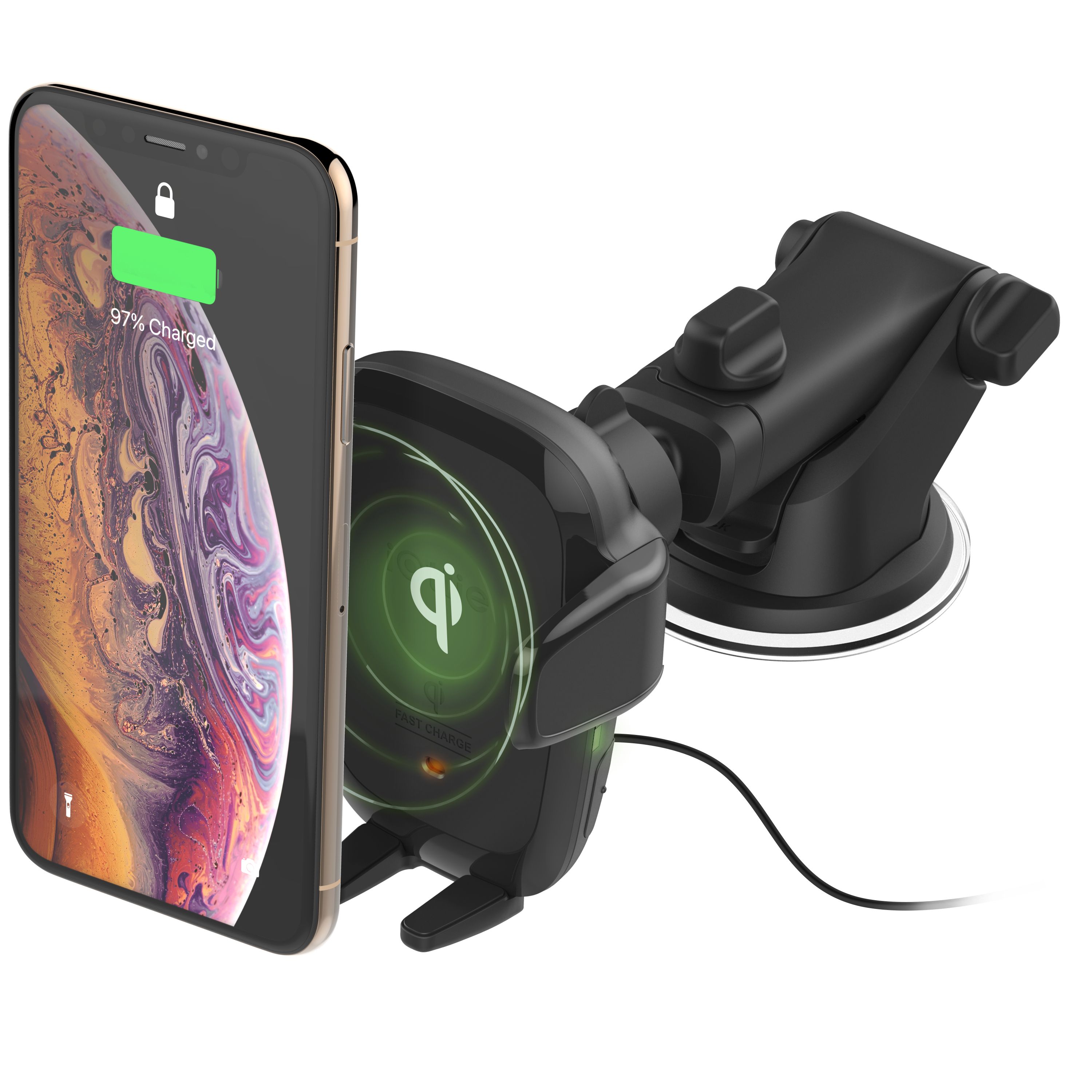 iOttie Auto Sense - Autohouder met Draadloze Oplader - Zwart
