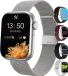 Nuvance Smartwatch Dames - Stappenteller Horloge Dames - Hartslagmeter Horloge - Geschikt voor iOS/Android - Incl. 5 Bandjes - Zilver