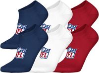 NFL SHIELD Sneaker Socks - 6-pack - Blauw/Wit/Rood - Maat 39/42