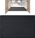 Sans marque Sous le tapis d'évier 86x56cm Silicone Sous le tapis d'évier avec trou de vidange - Tapis de placard de cuisine étanche pour cuisine salle de bain (Noir)