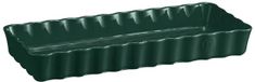 Emile Henry Lange rechthoekige taartvorm, keramiek, 15 x 36 cm, cedergroen
