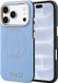 Guess Cuir Perforé 4G MagSafe iPhone 18 Pro / 17 Pro Bleu Clair