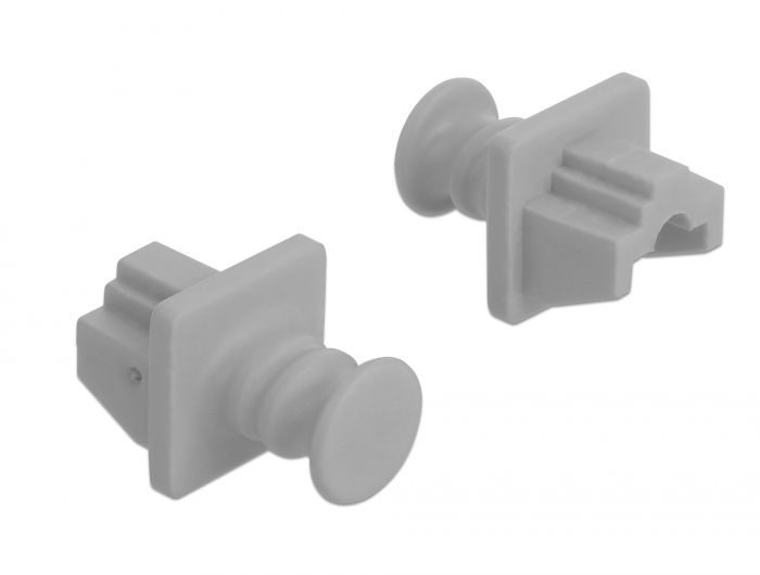 DeLOCK 86508 - Poortklepbeschermer - Grijs - Kunststof - 10 stuks