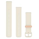 Garmin 20mm Quick Release watch band, Silicone, Bone/Pink Dawn