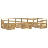 vidaXL - Buiten - bank - set - 9 - st - Wit - Massief - Acacia - Hout