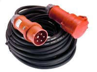 as - Schwabe CEE-Verlängerung mit Phasenwender, 5 m H07RN-F 5G4, 400 V/32 A/5 polig, 1 Stück, schwarz, 61306