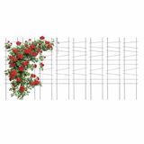 Merkloos / Sans marque Relaxdays Plantenklimrek - set van 8 - 115 x 28 cm - metaal
