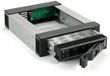 FANTEC BP-T3525 SAS I, II + SATA I, II, III verwisselbare frame voor een 3,5 "/2,5 "HDD of SSD in een 5,25" insteek. Schijfhouders. aluminium behuizing. Front in zwart