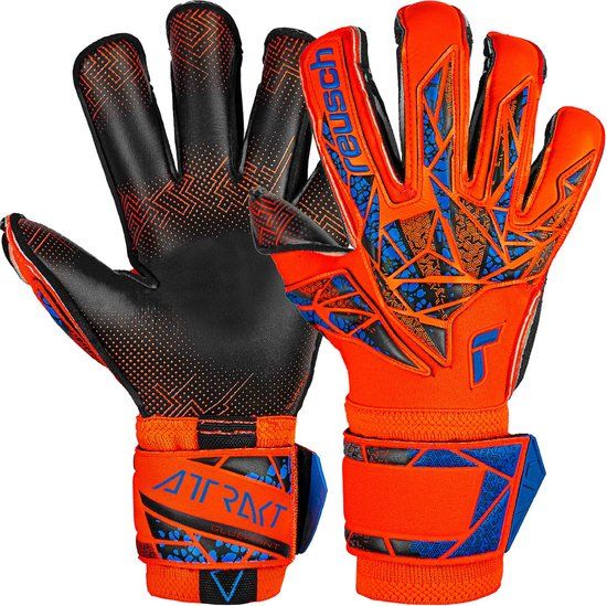 Reusch Attrakt Gold X Evolution Glueprint Keepershandschoenen - Maat 7.5 - Zwart/Blauw