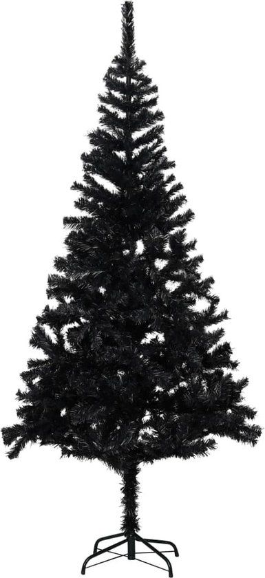 vidaXL Kunstkerstboom met standaard 180 cm PVC zwart