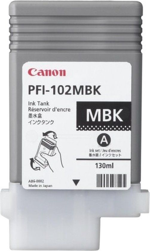Canon PFI-102BK Ink Cartridge - Matte Black - 130ml