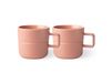NJRD Tasse Lines 50 cl Lot de 2 Rose