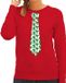 Bellatio Decorations Kersttrui/kerst sweater mistletoe - rood - dames M