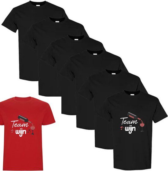 Sol's 5 Team Wine Shirts - Bachelorette Party - Football - Tournament - Bachelor - Party - One Size - Cotton