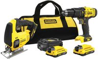 Stanley Gereedschap - 18V ACCU-klopboor- en decoupeerzaagset, 2x 2,0 Ah Li-Ion accu, lader SFMCK212D2S-QW