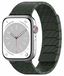 Wigento Apple Watch SE 2023 40mm: Magnetische vervangende smartwatch-band van carbonvezel, groen