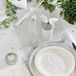 Santex Kerstdiner tafelloper op rol - metallic zilver glans - 30 x 500 cm - polyester