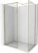 Mexen Kioto-F paroi de douche Walk-in avec cadre 140 x 90 cm, transparent 8 mm, or