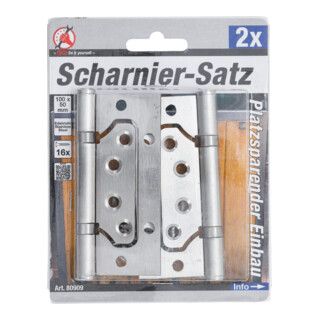 BGS Scharnierset - Roestvrij Staal - 100 x 50 mm - 2-dlg. - 1 Stuk