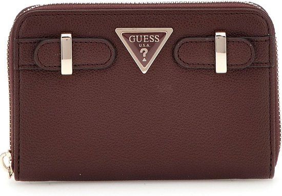 GUESS Portemonnee Eco Ali Zip Around Wallet Burgundy Wijnrood