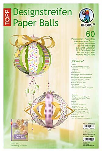 Ursus Florence, 23540099, designstrips, 60 stroken en accessoires voor 8 decoratieve ballen