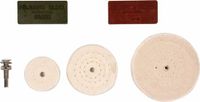 Vorel 25420 Polijstset - 3 Schijven - 2 Pasta's - 6mm Houder