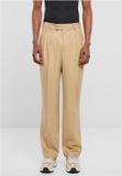 Urban Classics Double Pleated Broek rechte pijpen Beige W44