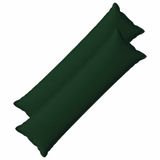 vidaXL - Kussensloop - 2 stuks - HOUTEN - Donkergroen - 40 x 145 cm - Faux Linnen